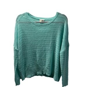 BIBi|Open Weave Mint Green Sweater|Size Large